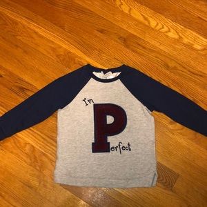 Gray and Blue H&M thin sweat material shirt